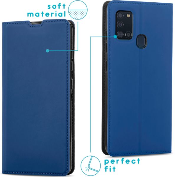 imoshion Étui de téléphone Slim Folio Samsung Galaxy A21s - Bleu