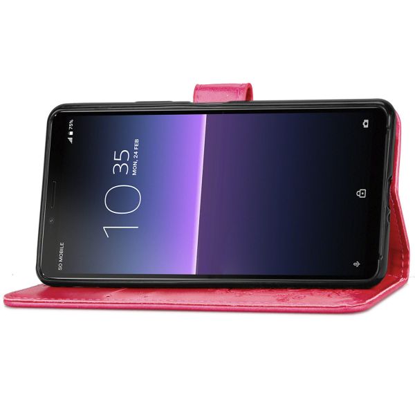 Etui de téléphone Fleurs de Trèfle Sony Xperia 10 II - Rose