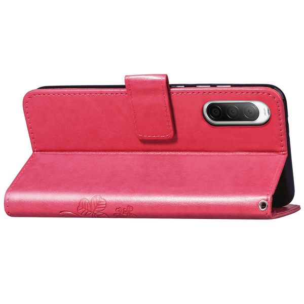 Etui de téléphone Fleurs de Trèfle Sony Xperia 10 II - Rose