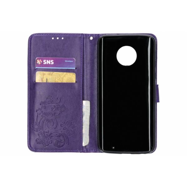 Etui de téléphone Fleurs de Trèfle Motorola Moto G6 Plus