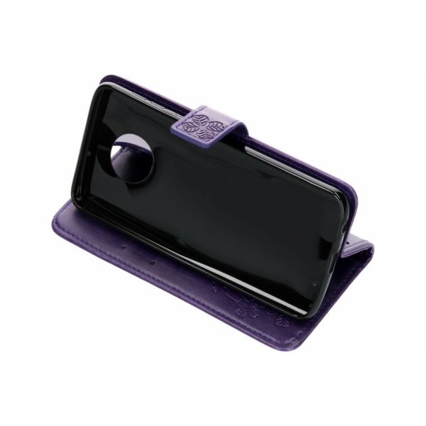 Etui de téléphone Fleurs de Trèfle Motorola Moto G6 Plus