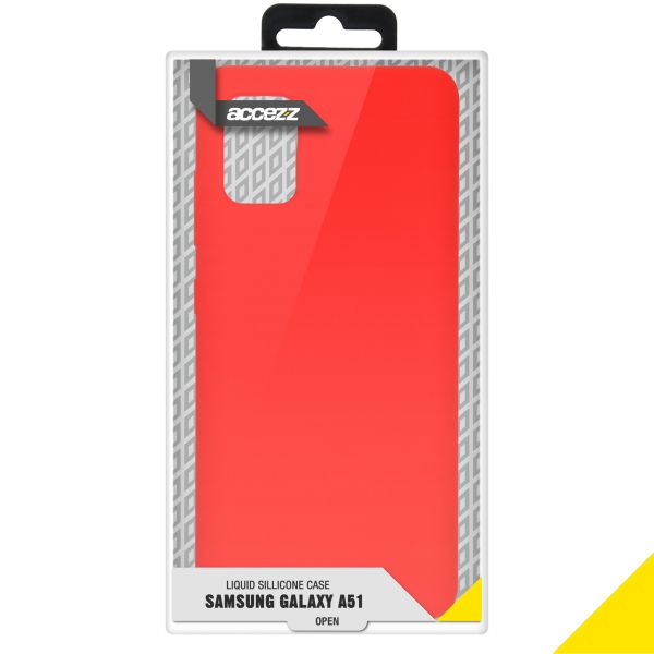 Accezz Coque Liquid Silicone Samsung Galaxy A51 - Rouge