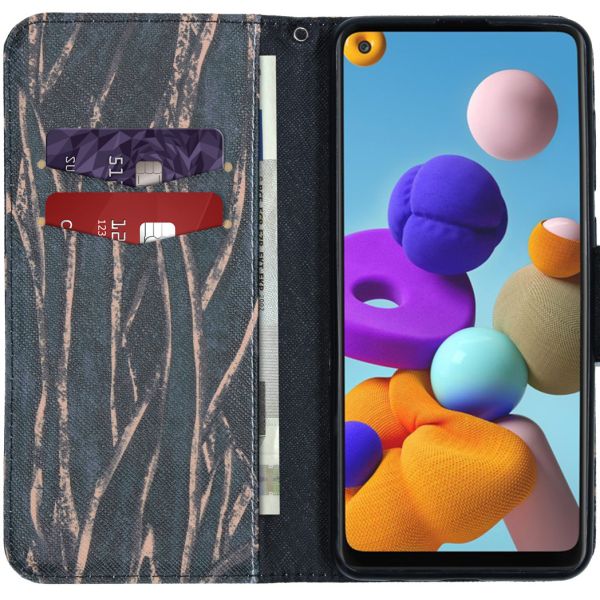 Coque silicone design Samsung Galaxy A21s - Wild Leaves