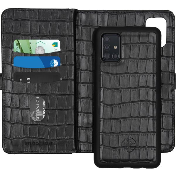 imoshion Étui 2-en-1 à rabat Samsung Galaxy A51 - Black Crocodile