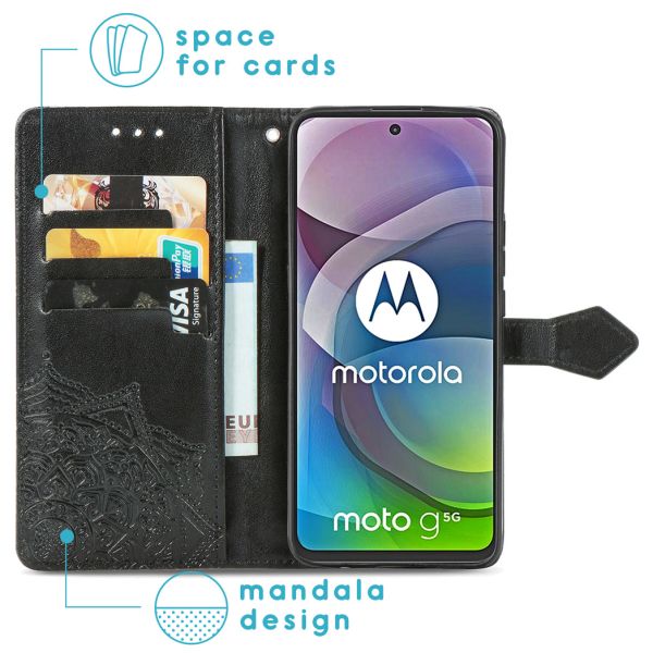 imoshion Etui de téléphone portefeuille Mandala Moto G 5G