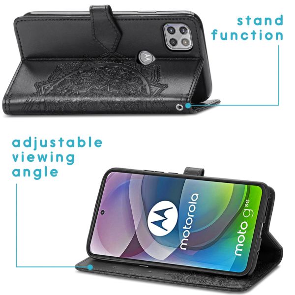 imoshion Etui de téléphone portefeuille Mandala Moto G 5G