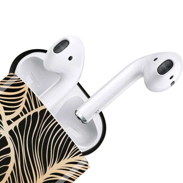 iMoshion Coque Hardcover Design AirPods 1 / 2 - Golden Leaves