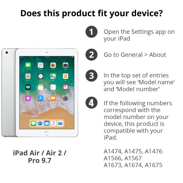 PanzerGlass Protection d'écran en verre trempé iPad Air 1 (2013) / Air 2 (2014) (2013) / Air 2 (2014) / Pro 9.7 (2016)