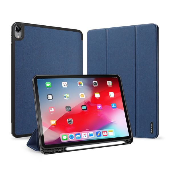 Dux Ducis Coque tablette Domo iPad Air 11 pouces (2024) M2 / Air 5 (2022) / Air 4 (2020) - Bleu foncé