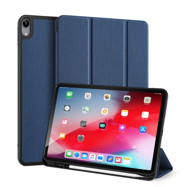 Dux Ducis Coque tablette Domo iPad Air 11 pouces (2024) M2 / Air 5 (2022) / Air 4 (2020) - Bleu foncé