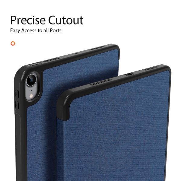 Dux Ducis Coque tablette Domo iPad Air 11 pouces (2024) M2 / Air 5 (2022) / Air 4 (2020) - Bleu foncé