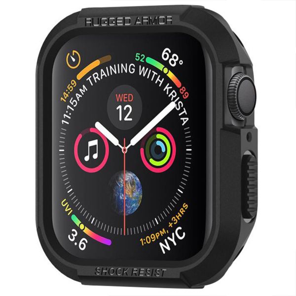 Spigen Coque Rugged Armor™ pour l'Apple Watch Series 4-6 / SE - 44 mm - Noir