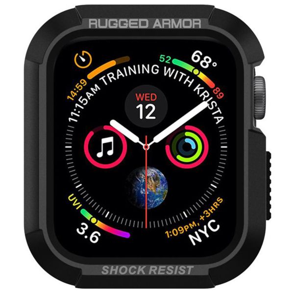 Spigen Coque Rugged Armor™ pour l'Apple Watch Series 4-6 / SE - 44 mm - Noir