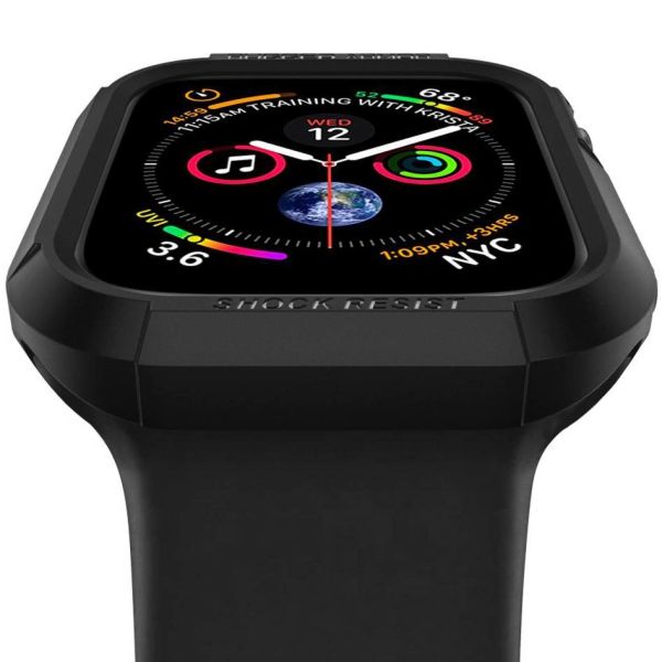 Spigen Coque Rugged Armor™ pour l'Apple Watch Series 4-6 / SE - 44 mm - Noir