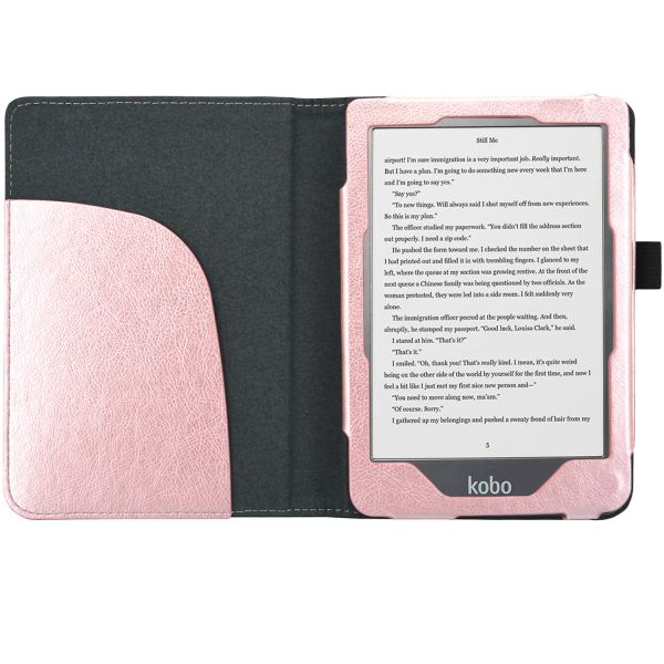 imoshion Etui portefeuille Luxe unie Kobo Clara HD - Rose