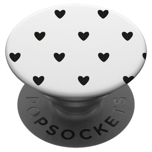 PopSockets iMoshion PopGrip - Black Hearts - White