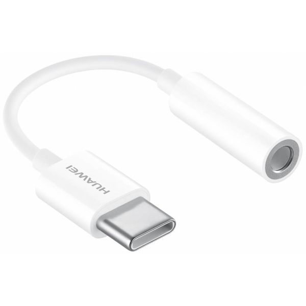 Huawei Adaptateur de connexion audio USB-C vers jack 3,5 mm blanc