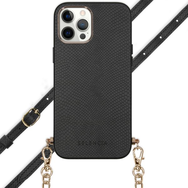 Selencia Coque Aina Serpent avec corde iPhone 12 Pro Max - Noir