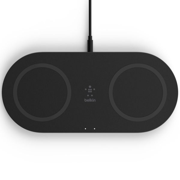 Belkin Dual Wireless Fast Charging Pads - 15W - Noir