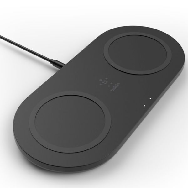 Belkin Dual Wireless Fast Charging Pads - 15W - Noir