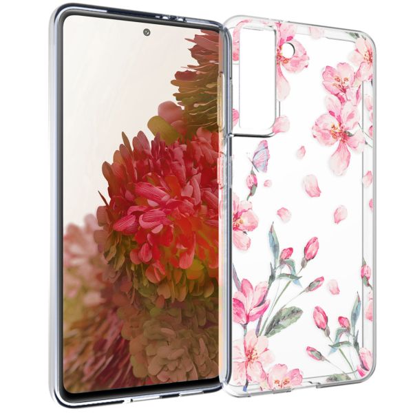 imoshion Coque Design Samsung Galaxy S21 - Fleur - Rose