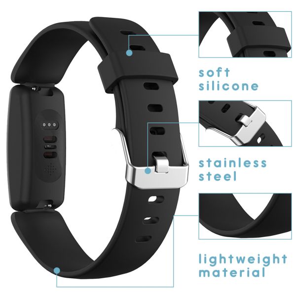 imoshion Bracelet silicone le Fitbit Inspire 2 - Noir