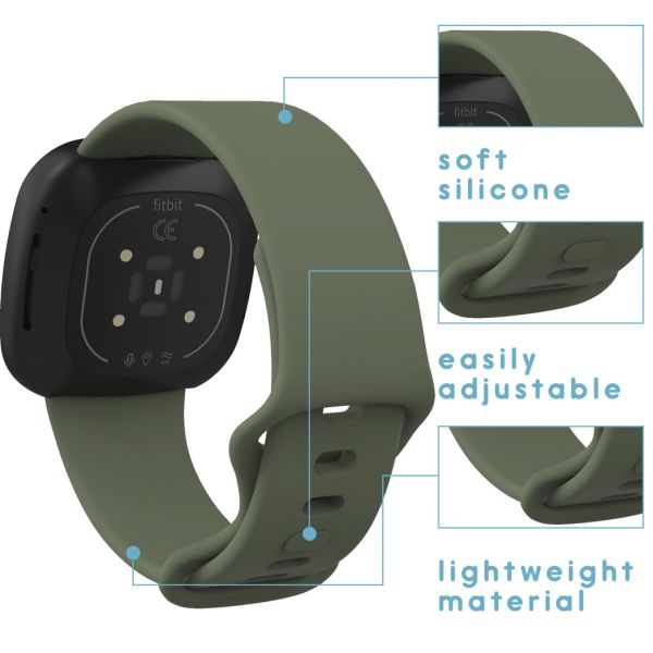 iMoshion Bracelet silicone Fitbit Versa 4 / 3 / Sense (2) - Vert