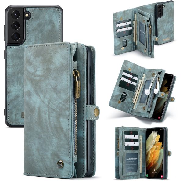 CaseMe Etui de téléphone de luxe en cuir 2 en 1 Samsung Galaxy S21