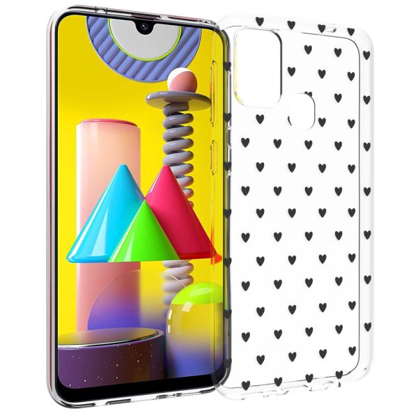 imoshion Coque Design Samsung Galaxy M31 - Cœurs - Noir