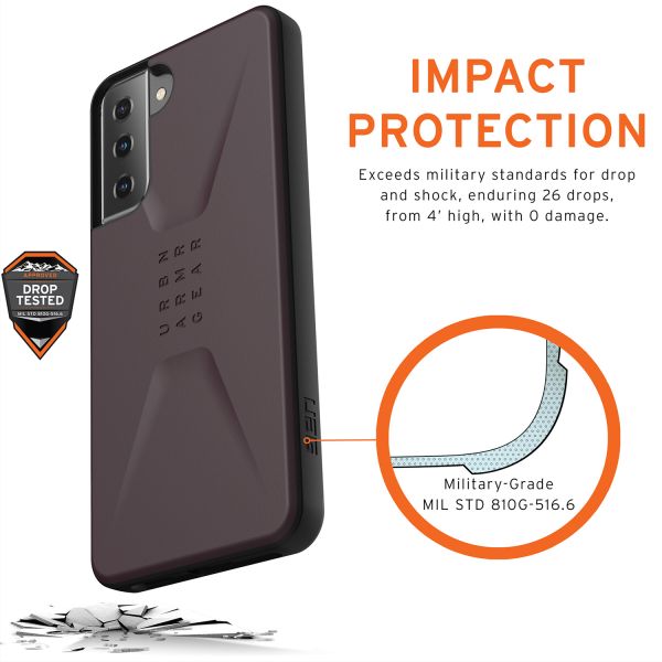 UAG Coque Civilian Samsung Galaxy S21 Plus - Eggplant