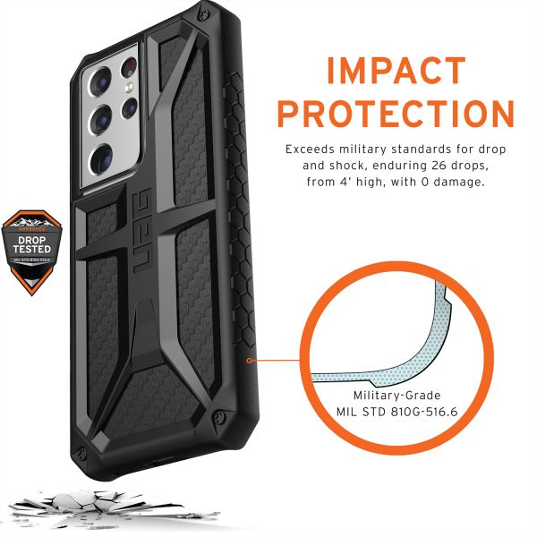 UAG Coque Monarch Samsung Galaxy S21 Ultra - Carbon Fiber