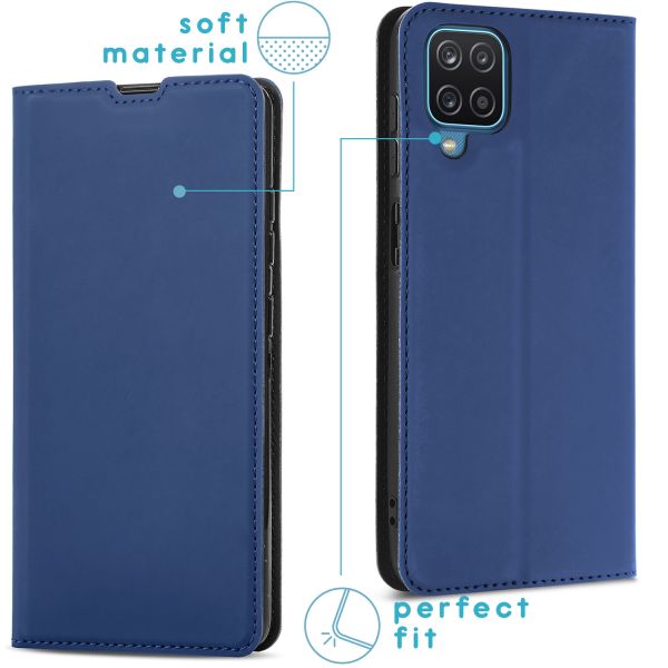 imoshion Étui de téléphone Slim Folio Samsung Galaxy A12 - Bleu foncé