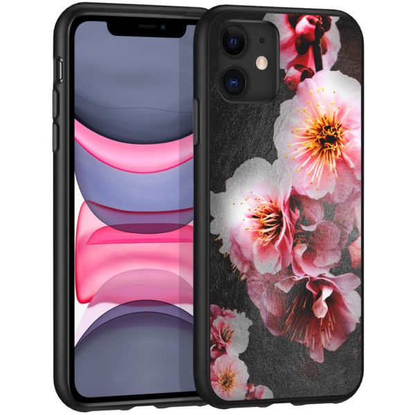 imoshion Coque Design iPhone 11 - Fleur - Rose / Noir