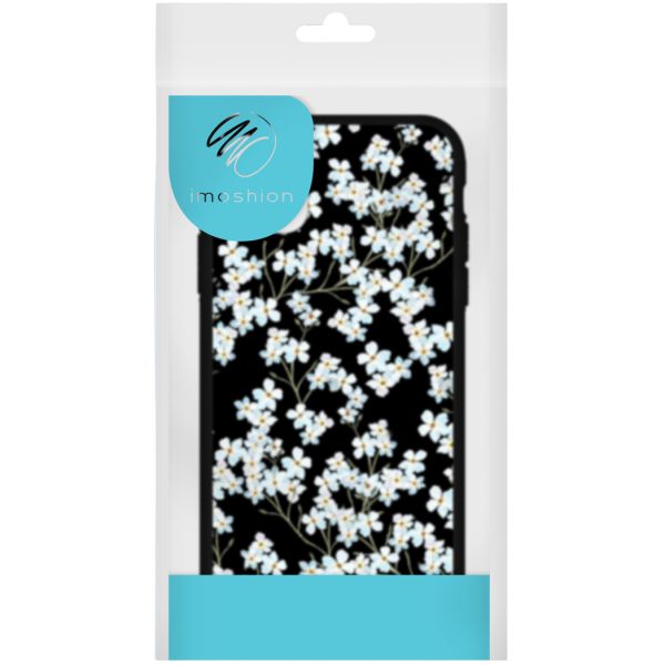 imoshion Coque Design Samsung Galaxy A71 - Fleur - Blanc / Noir