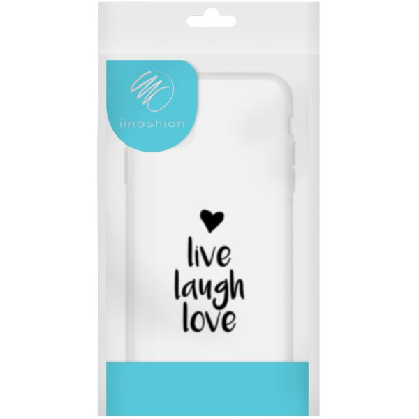 iMoshion Coque Design Samsung Galaxy A31 - Live Laugh Love - Noir