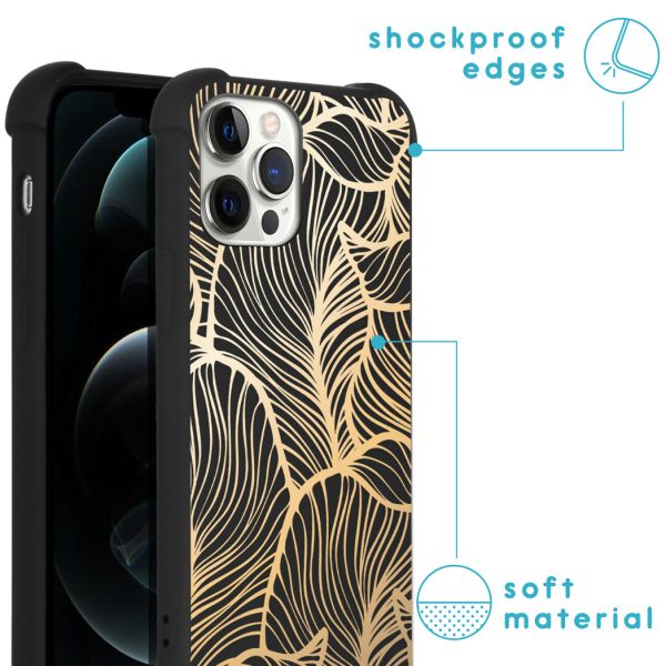 imoshion Coque Design avec cordon iPhone 12 Pro Max - Golden Leaves