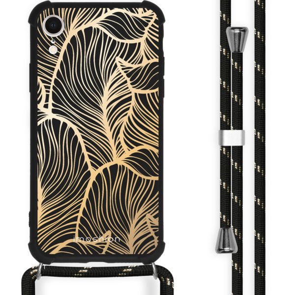 imoshion Coque Design avec cordon iPhone Xr - Golden Leaves