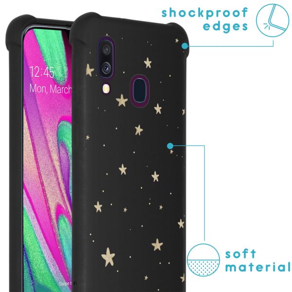 imoshion Coque Design avec cordonSamsung Galaxy A40 - Stars Gold