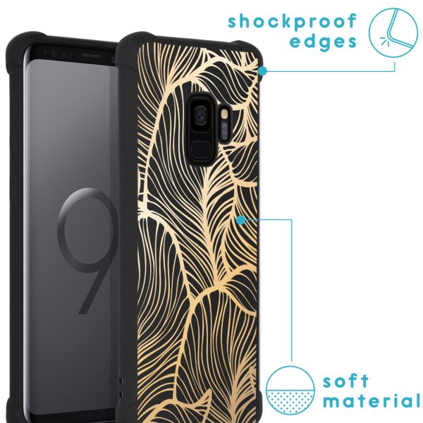 imoshion Coque Design avec cordon Samsung Galaxy S9 - Golden Leaves