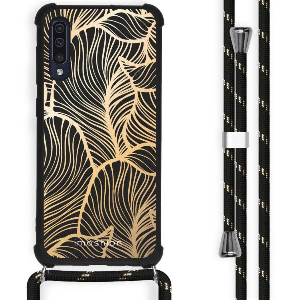 imoshion Coque Design avec cordon Samsung Galaxy A50 - Golden Leaves