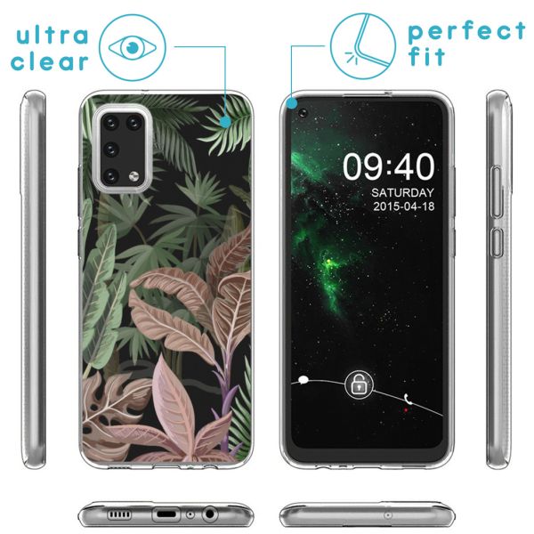 iMoshion Coque Design Samsung Galaxy A02s - Jungle - Vert / Rose