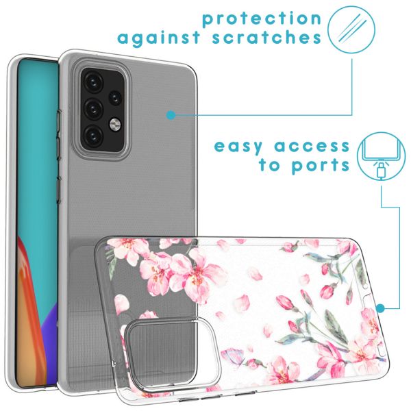 imoshion Coque Design Samsung Galaxy A52(s) (5G/4G) - Fleur - Rose