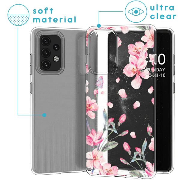 imoshion Coque Design Samsung Galaxy A52(s) (5G/4G) - Fleur - Rose