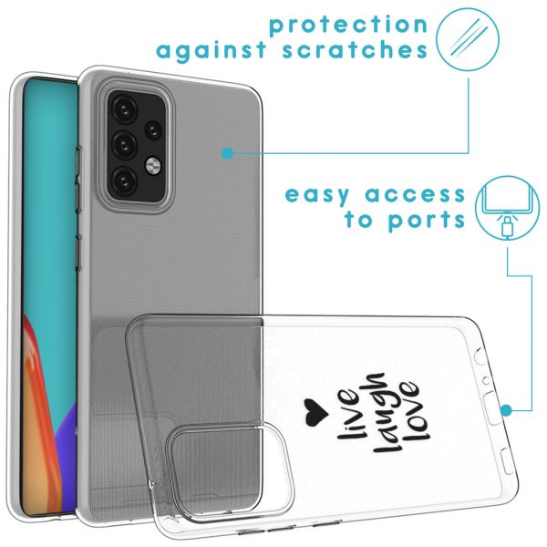 iMoshion Coque Design Samsung Galaxy A52(s) (5G/4G) - Live Laugh Love