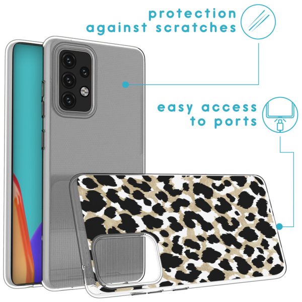 iMoshion Coque Design Samsung Galaxy A52(s) (5G/4G) - Léopard / Noir