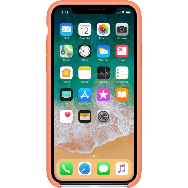 Apple Coque en silicone iPhone X - Peach