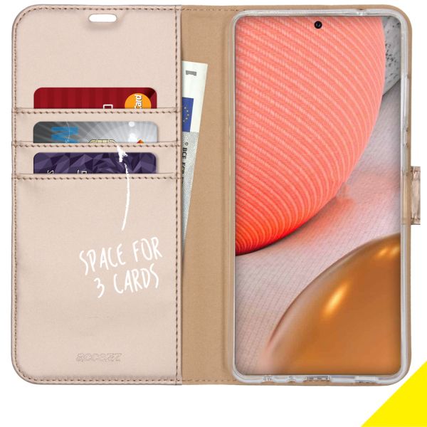 Accezz Étui de téléphone Wallet Samsung Galaxy A72 - Dorée