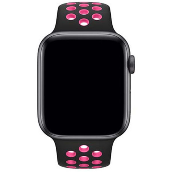 Apple Nike Sport bracelet Apple Watch 1-6 / SE / Ultra (2) - 42/44/45 mm - Black / Pink Blast