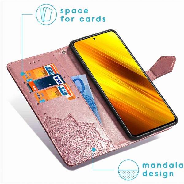 iMoshion Etui de téléphone portefeuille Mandala Xiaomi Poco X3 (Pro) - Rose