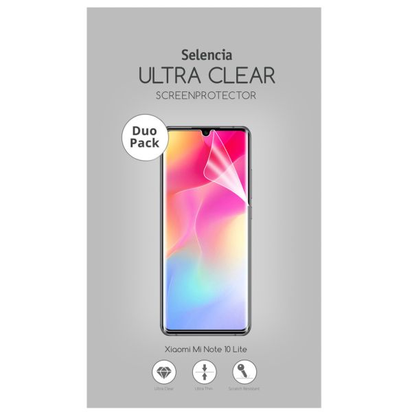 Selencia Protection d'écran Duo Pack Clear Xiaomi Mi Note 10 Lite